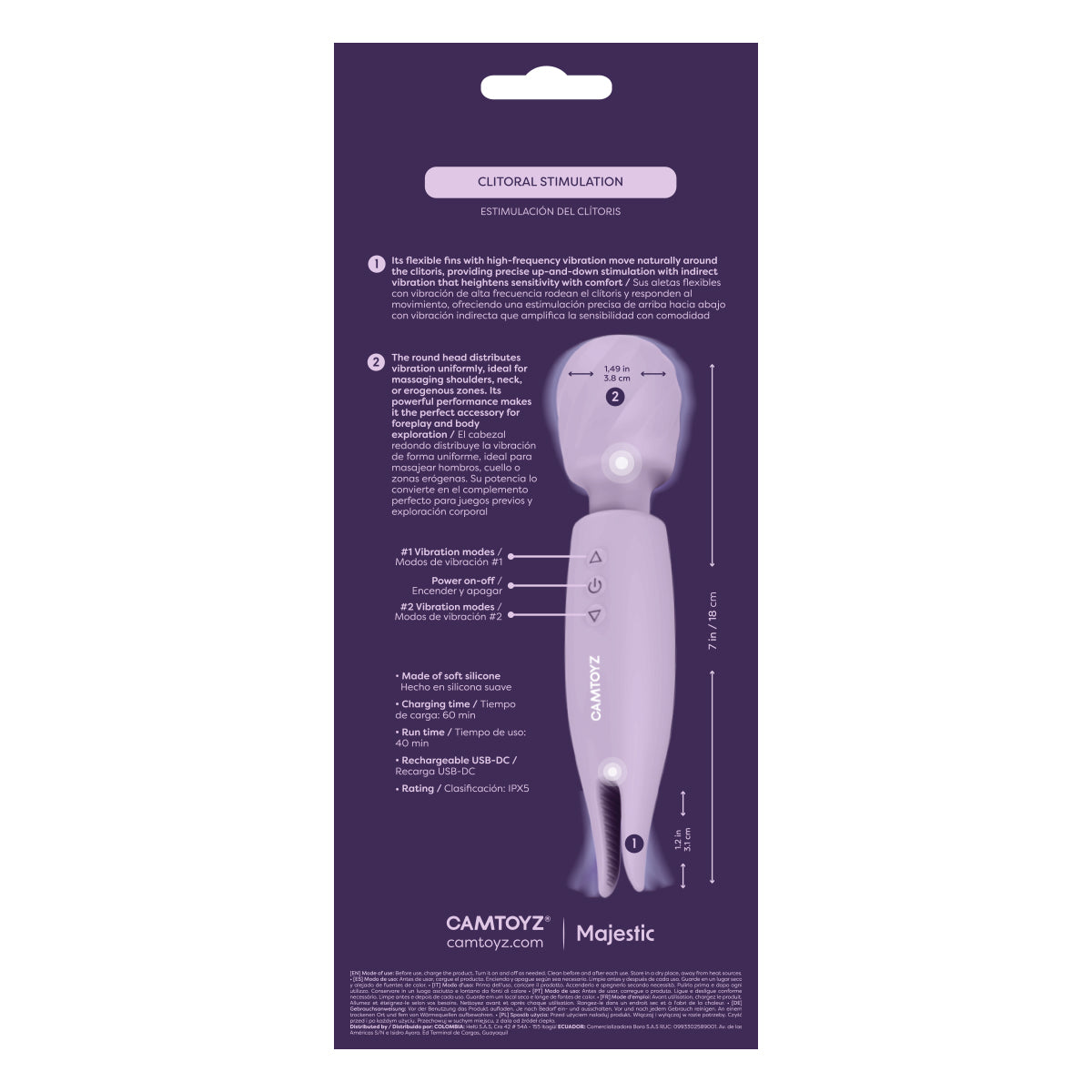 Vibrador Tipo Hitachi Double Wand Camtoyz