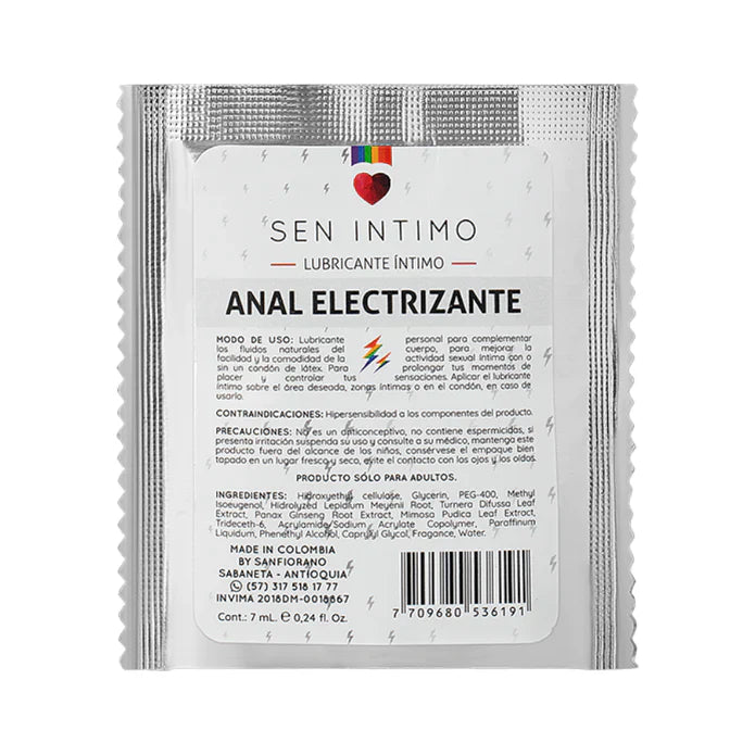 Sachet Lubricante Intimo Anal Electrizante Sen Intimo x 7ml