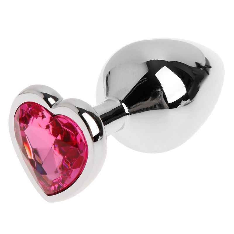 Plug Anal Metálico Joya Corazón Talla L