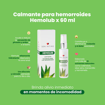 Hemolub Calmante para Hemorroides 60ml Sen Íntimo