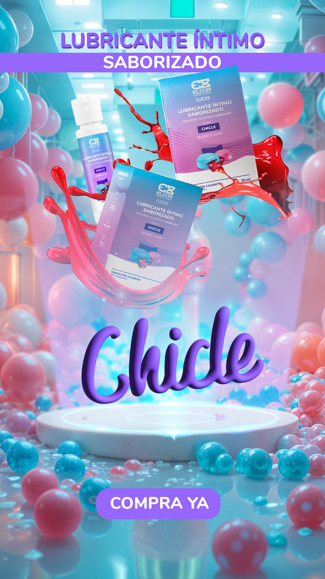 Lubricante Saborizado Chicle Elixir