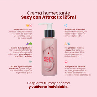 Crema Humectante Sexy con Attract 125ml Sen Íntimo