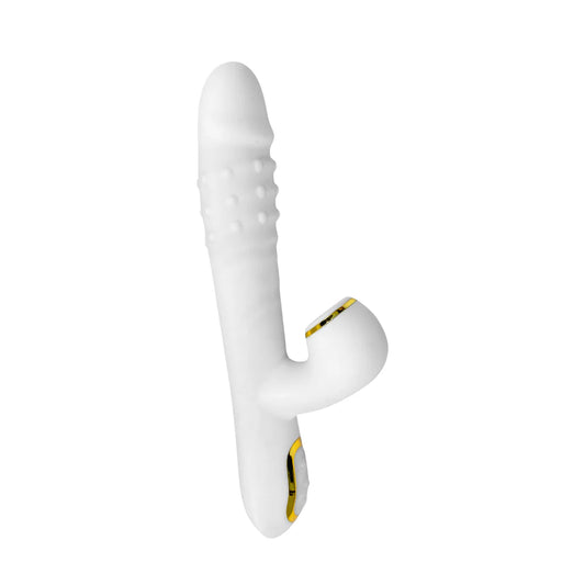 Vibrador Triple Estimulación Perla Blanca
