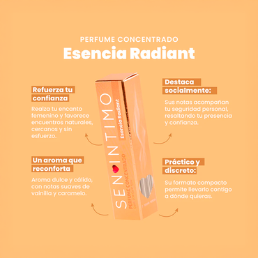 Perfume Attract Esencia Radiant para Mujer Roll-On 10ml Sen Íntimo