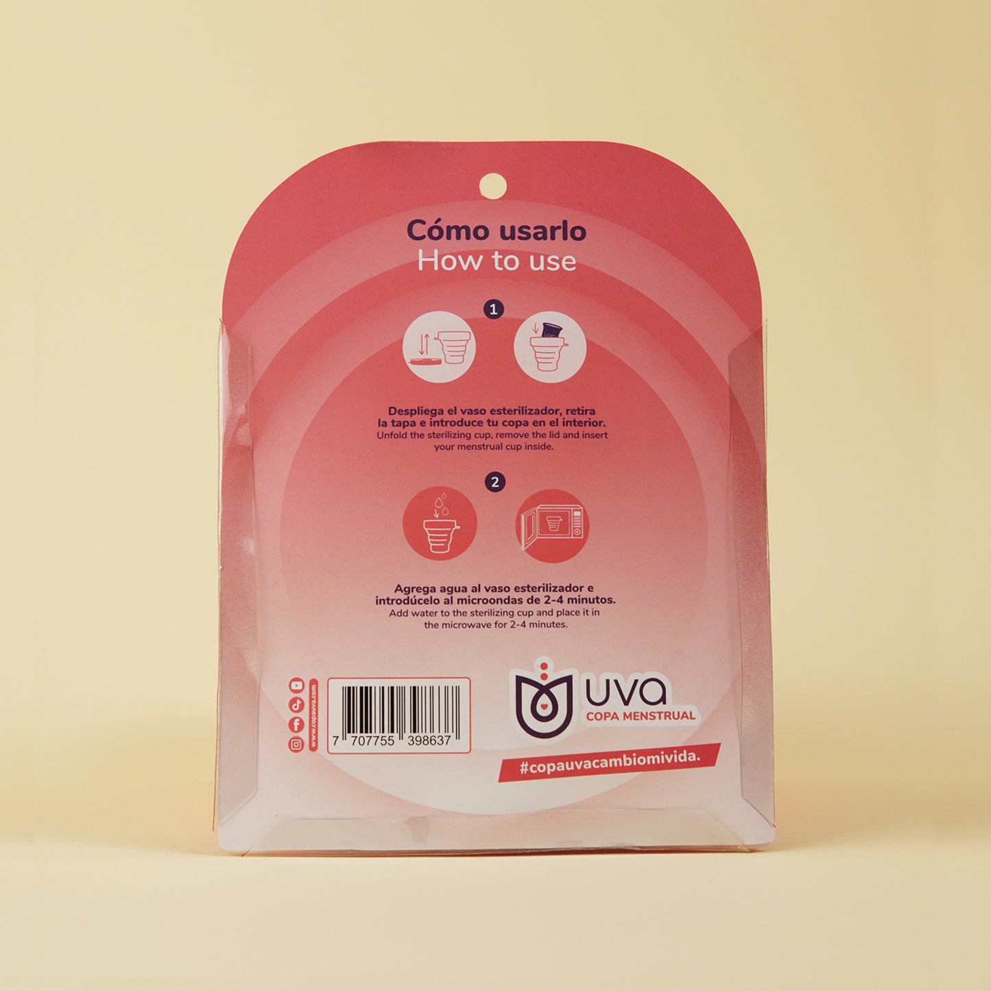 Vaso Esterilizador de Copas UVA