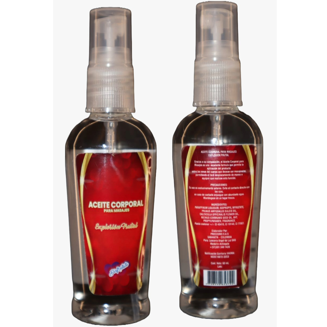 Aceite Corporal Para Masajes Explosión Frutal 60ML