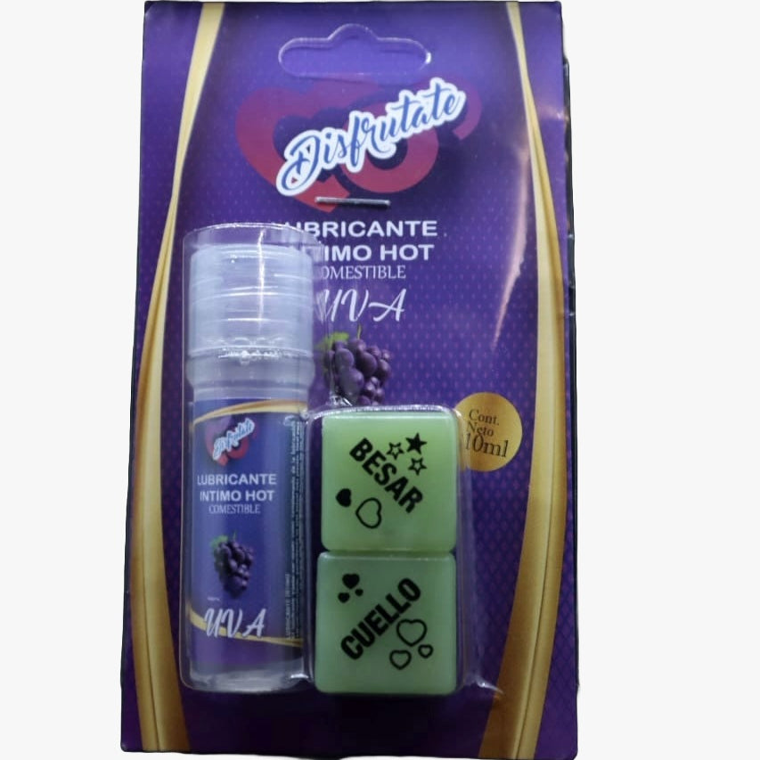 Lubricante Caliente + Dados Disfrútate 10ML