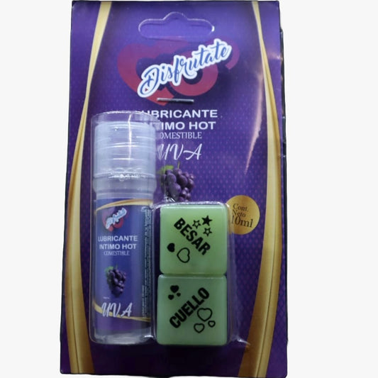 Lubricante Caliente + Dados Disfrútate 10ML