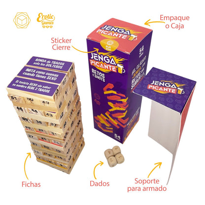 Juego Erótico Jenga Picante