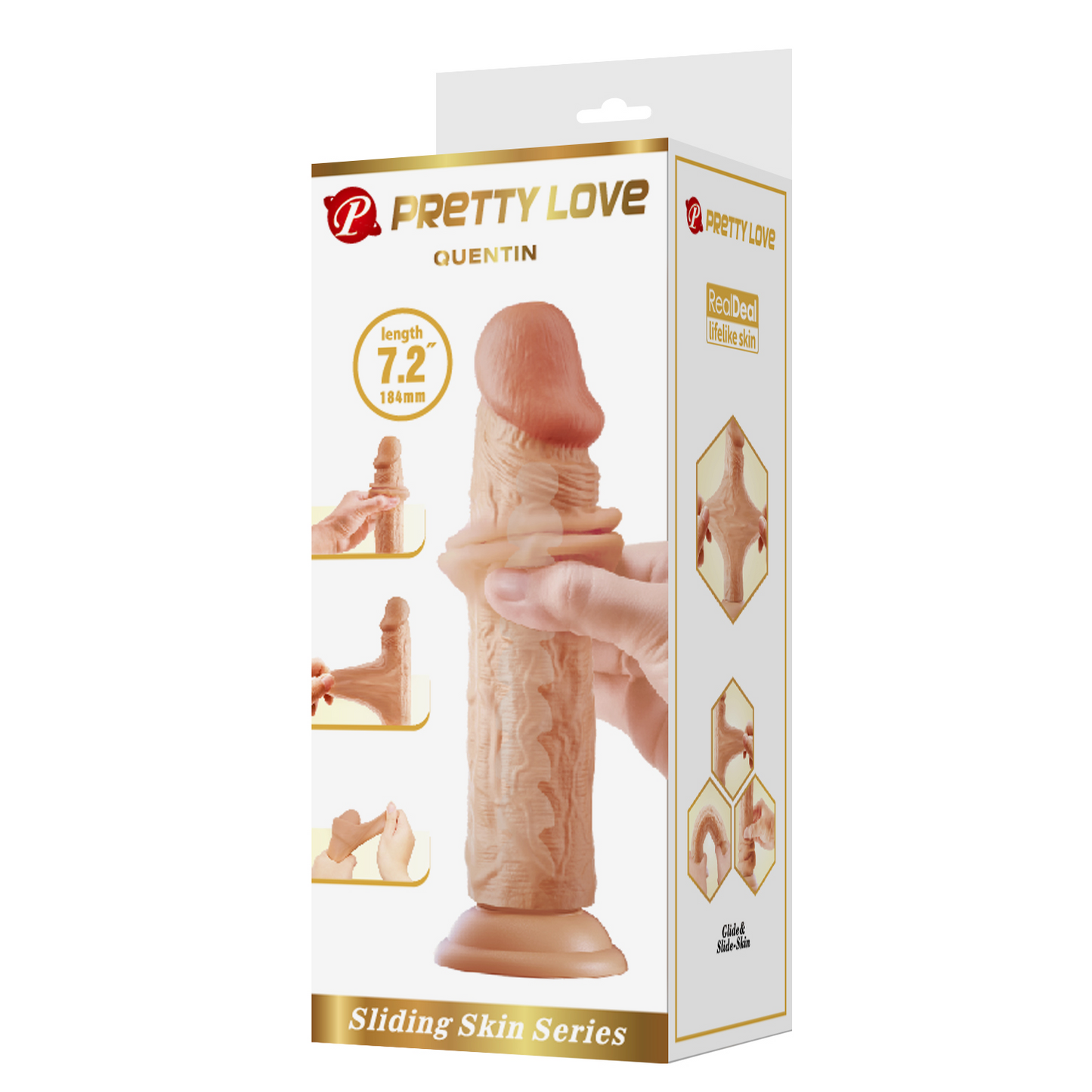 Dildo Masturbador Doble Capa Quentin 18,4cm