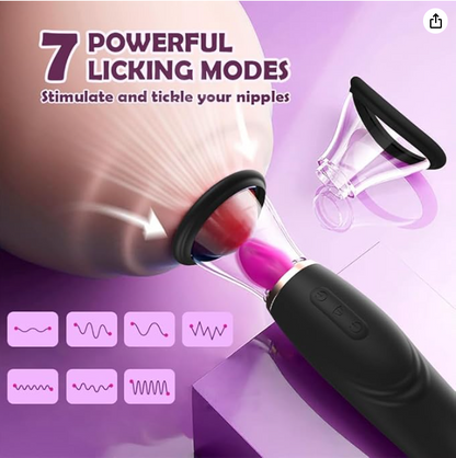 Vibrador Tipo Lengua Con Copa De Succión Su-shita