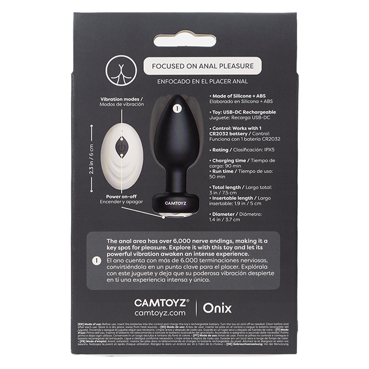 Plug Anal Nexus Con Vibración y Control Camtoyz