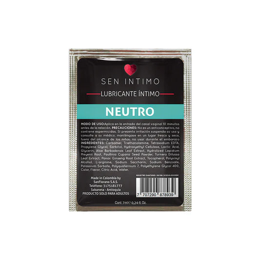 Sachet Lubricante Neutro Sen Intimo x7ml
