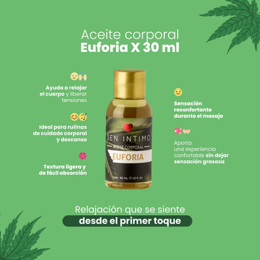 Aceite Euforia para Masajes Corporales 30ml Sen Intimo