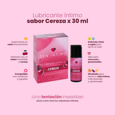 Lubricante Íntimo Caliente con Sabor a Cereza 30 ml Sen Íntimo