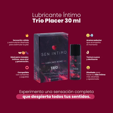 Lubricante Íntimo Trío Placer 30ml Sen Íntimo
