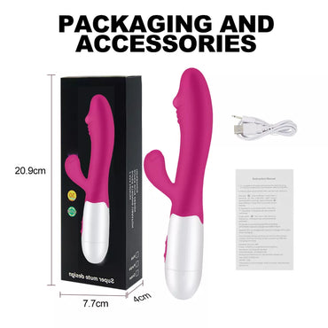 Vibrador Tipo Rabbit Candry Recargable 30 Vibraciones