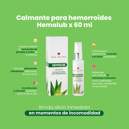Hemolub Calmante para Hemorroides 60ml Sen Íntimo