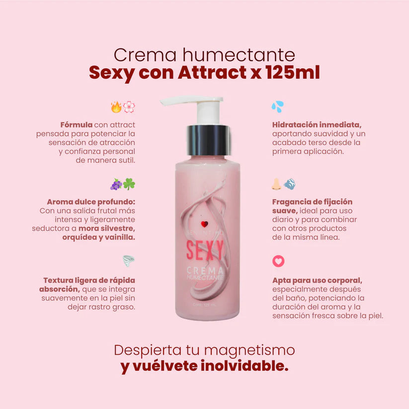 Crema Humectante Sexy con Attract 125ml Sen Íntimo