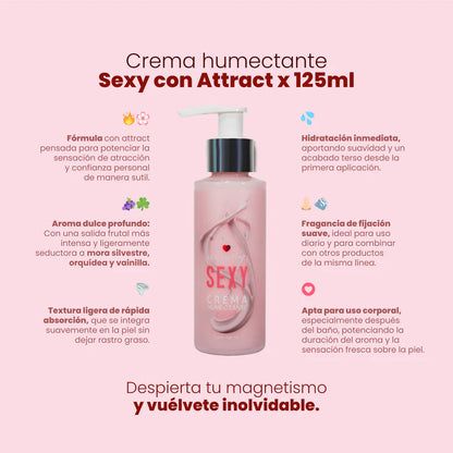 Crema Humectante Sexy con Attract 125ml Sen Íntimo