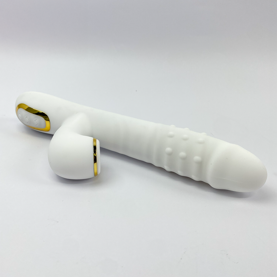 Vibrador Triple Estimulación Perla Blanca