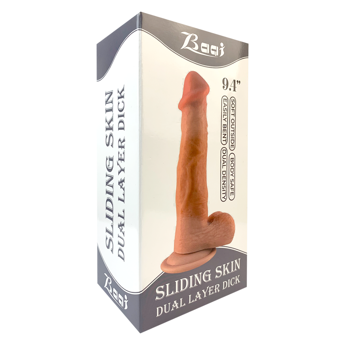 Dildo Realista Baton Doble Capa Deslizante 24 CM