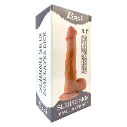 Dildo Realista Baton Doble Capa Deslizante 24 CM