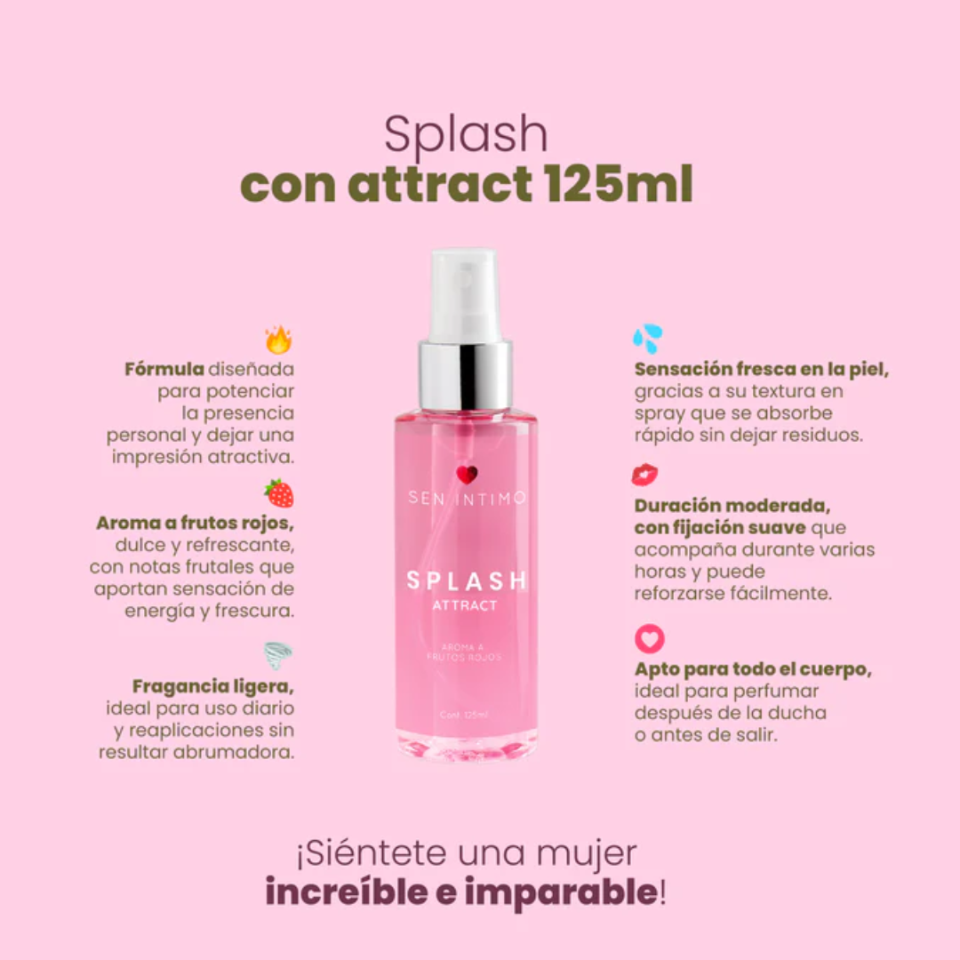 Splash Frutos Rojos Con Feromonas Sen intimo 125ml