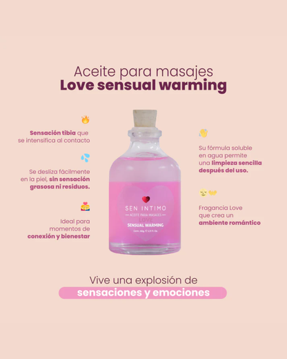 Aceite Para Masajes Sensual Warming X 60 ML Love Sen Intimo