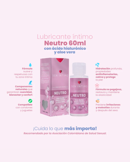 Lubricante Neutro con Ácido Hialurónico y Aloe Vera x 60 ml Sen Intimo