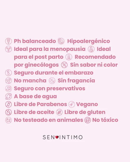 Lubricante Neutro con Ácido Hialurónico y Aloe Vera x 60 ml Sen Intimo