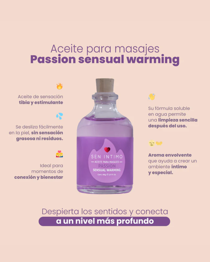 Aceite Para Masajes Sensual Warming X 60 ML Passion Sen Intimo