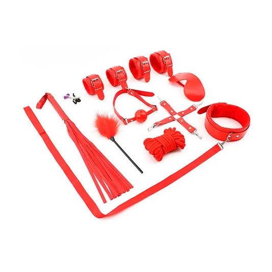 Kit Bondage 10 Piezas Rojo