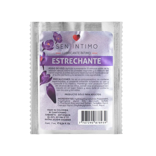 Lubricante Íntimo Estrechante 7ml Sen Íntimo