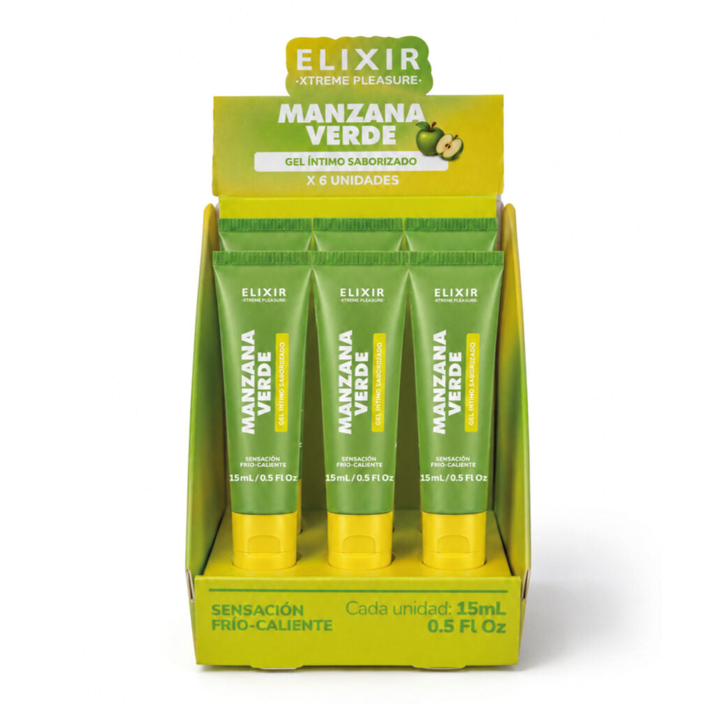 Gel Íntimo Saborizado Manzana Verde Frío-Caliente Elixir