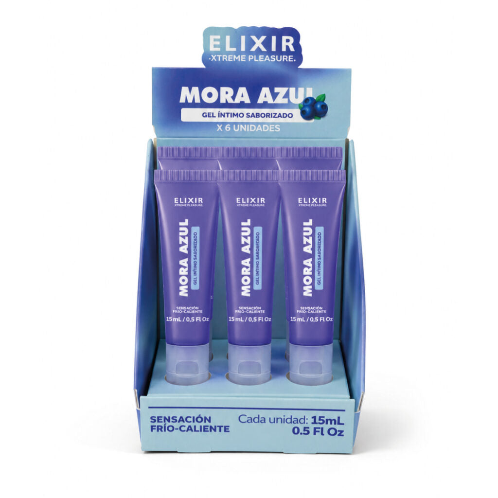 Gel Íntimo Saborizado Mora Azul Frío-Caliente Elixir