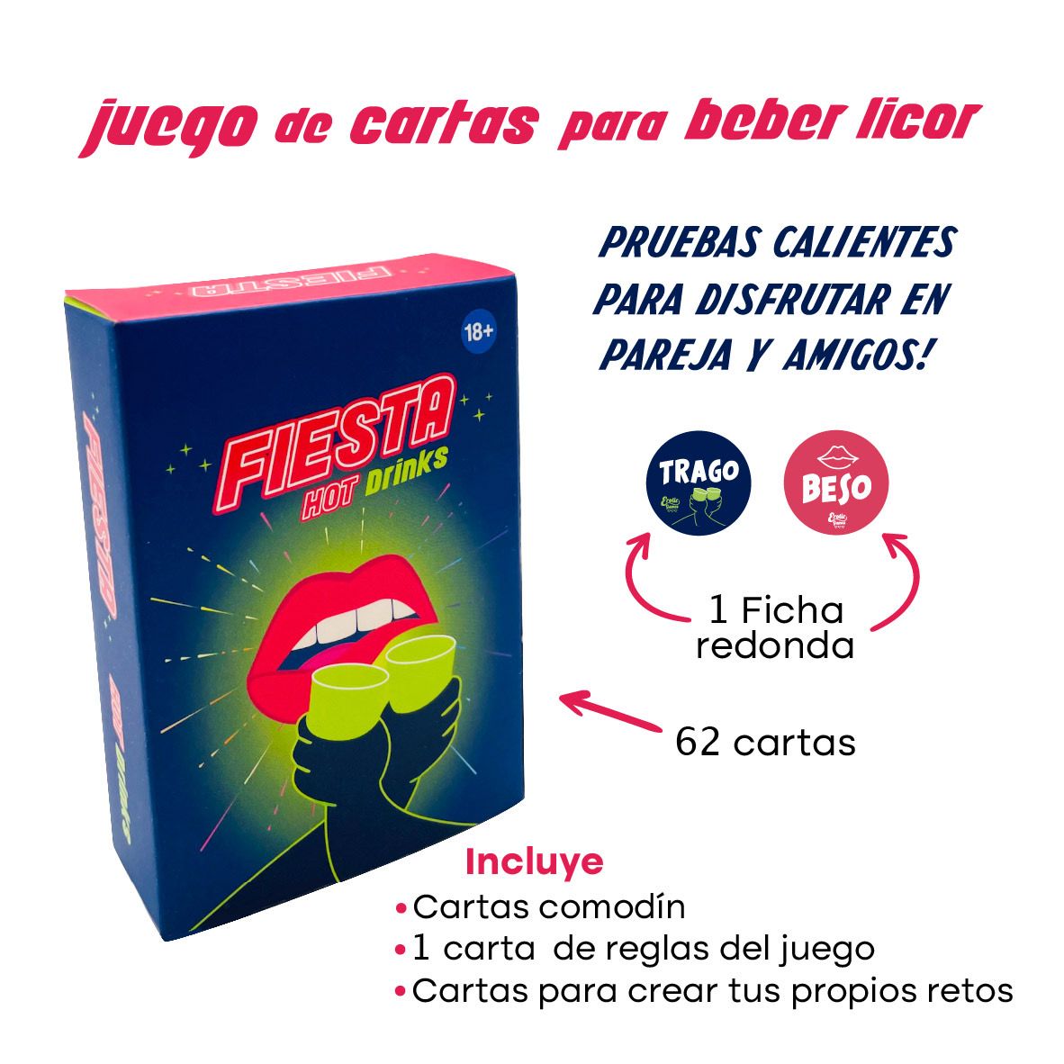 Juego De Cartas Para Beber Fiesta Hot Drink