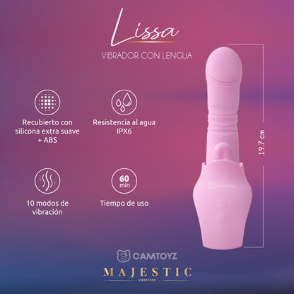 Vibrador Triple Estimulación con Lengua Lissa Camtoyz