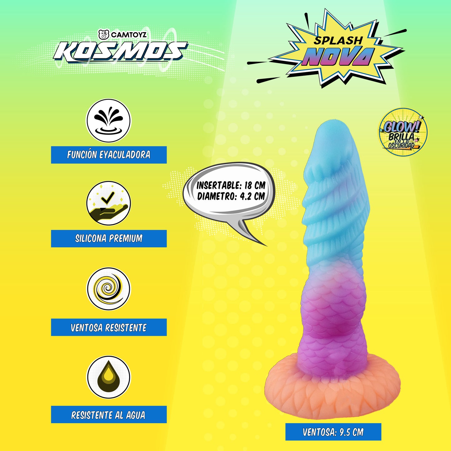 Dildo Eyaculador Splash Nova Kosmos