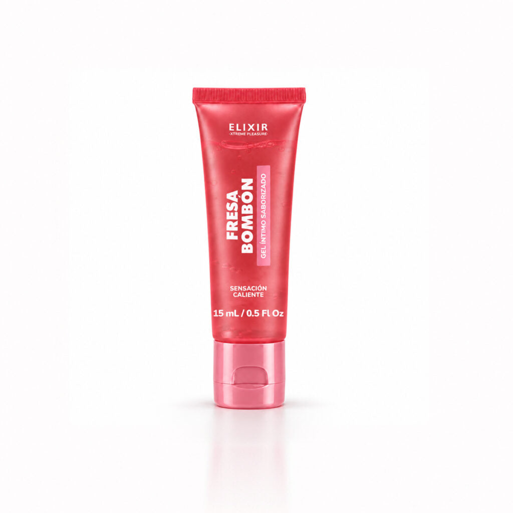 Gel Íntimo Saborizado Fresa Bombon Caliente Elixir 15ml