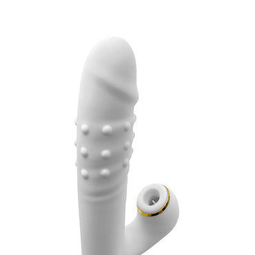 Vibrador Triple Estimulación Perla Blanca