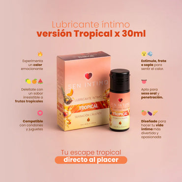 Lubricante Íntimo Caliente con Sabor Tropical 30 ml Sen Íntimo