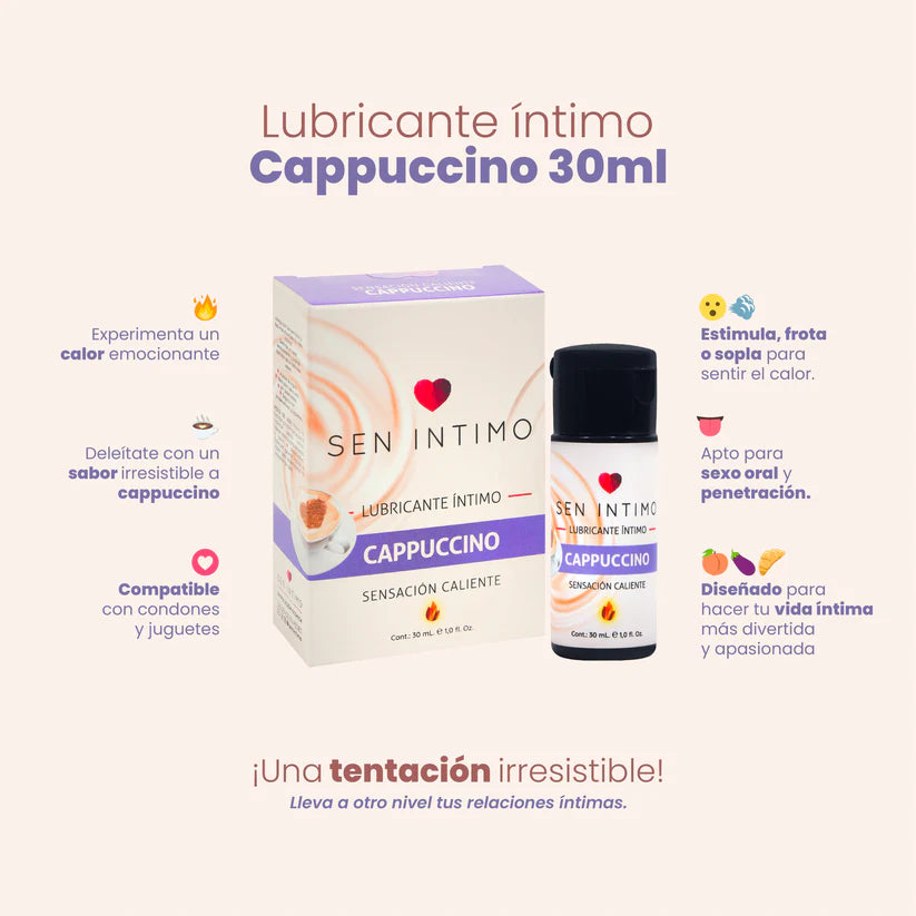 Lubricante Íntimo Caliente Cappuccino 30ml Sen Íntimo