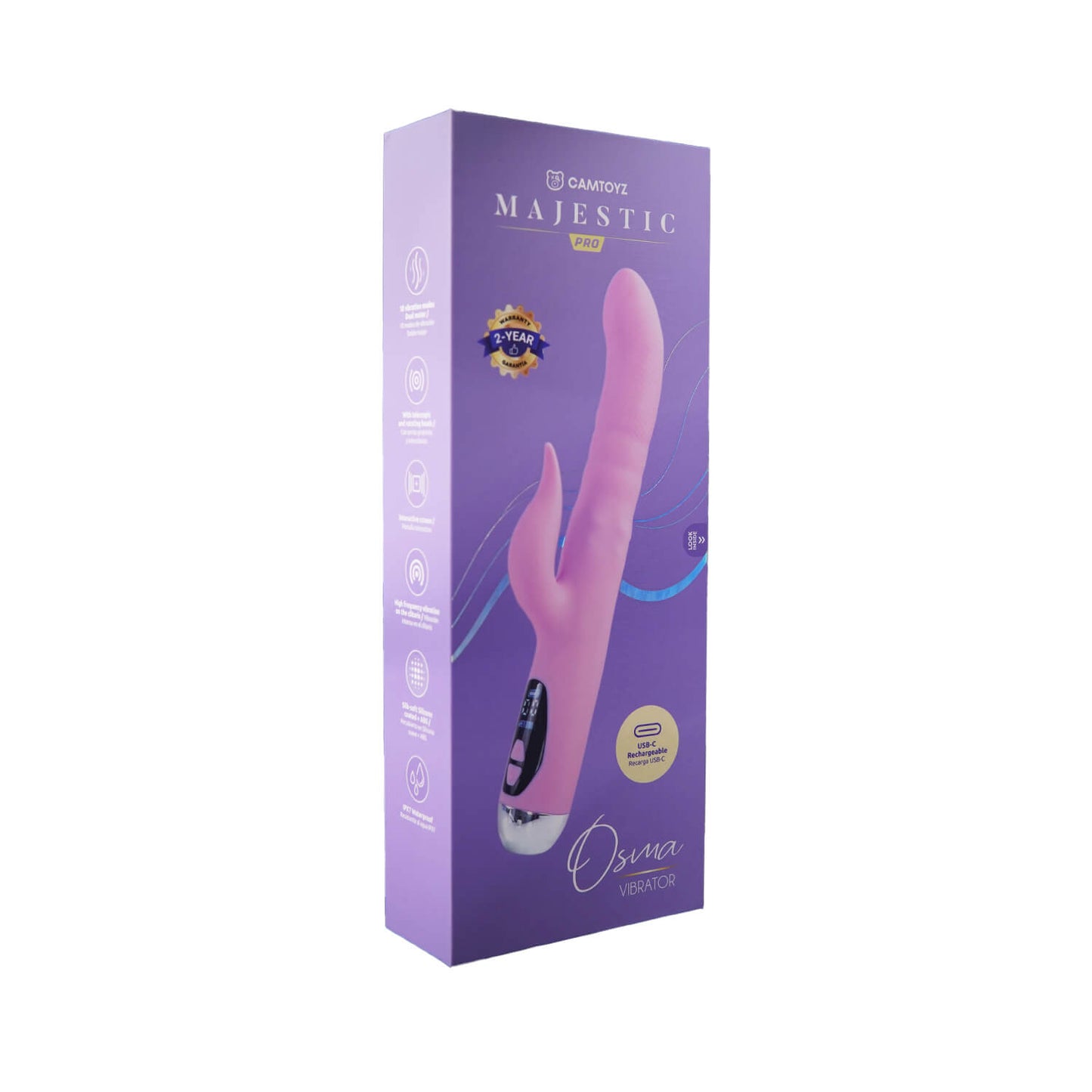 Vibrador Triple Estimulación Osma con Carga USB-C Camtoyz