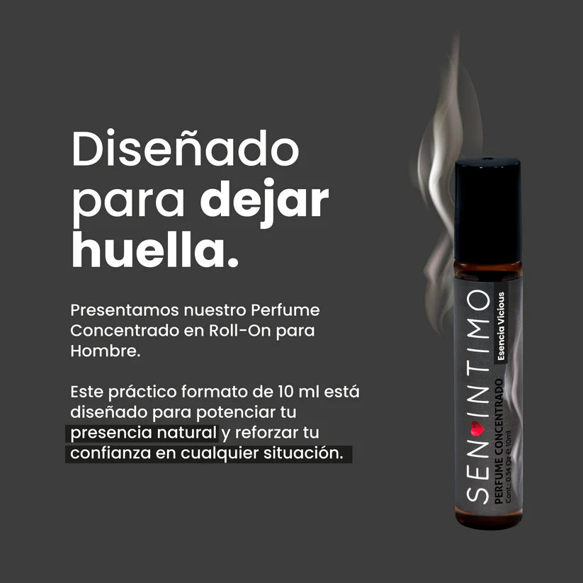 Perfume para hombre esencia Vicious 10ml Sen Íntimo