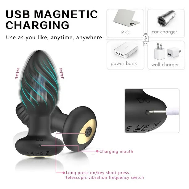 Plug Anal Con Rotación Luxe APP