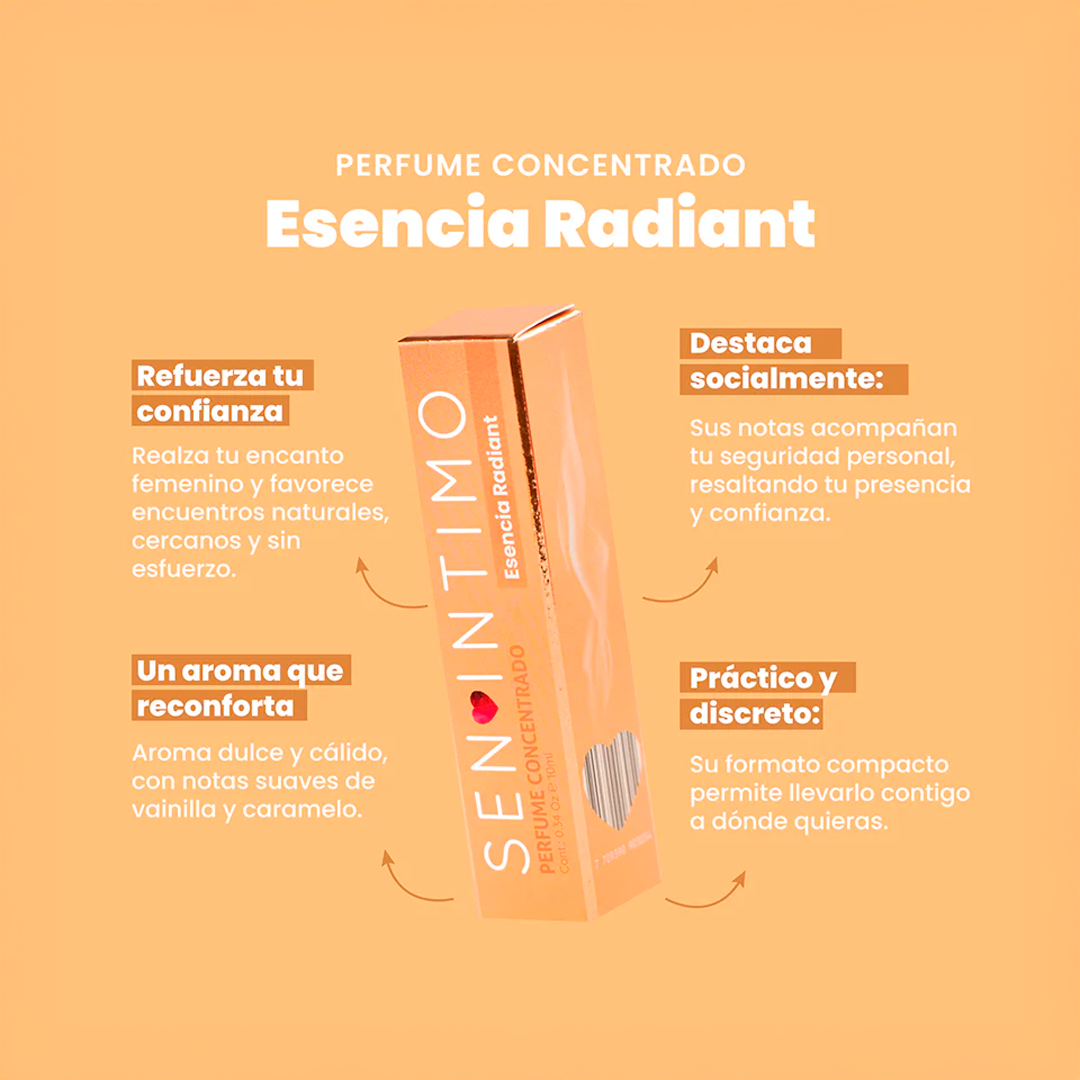 Perfume Attract Esencia Radiant para Mujer Roll-On 10ml Sen Íntimo