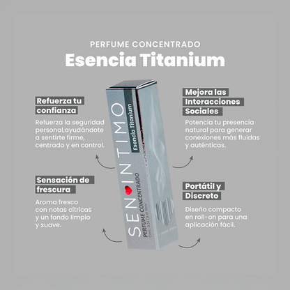 Perfume para hombre esencia Titanium 10ml Sen Íntimo