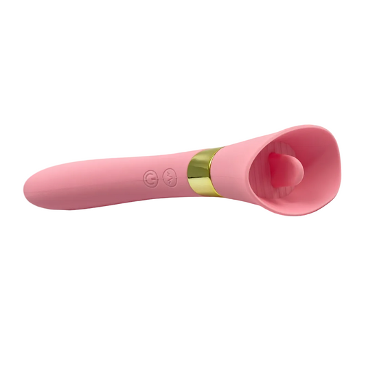 Vibrador Doble Estimulación Flower Con Lengua