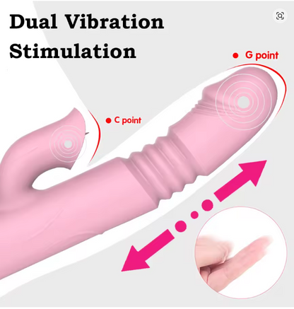 Vibrador Triple Estimulación Con Penetración y Temperatura Saga
